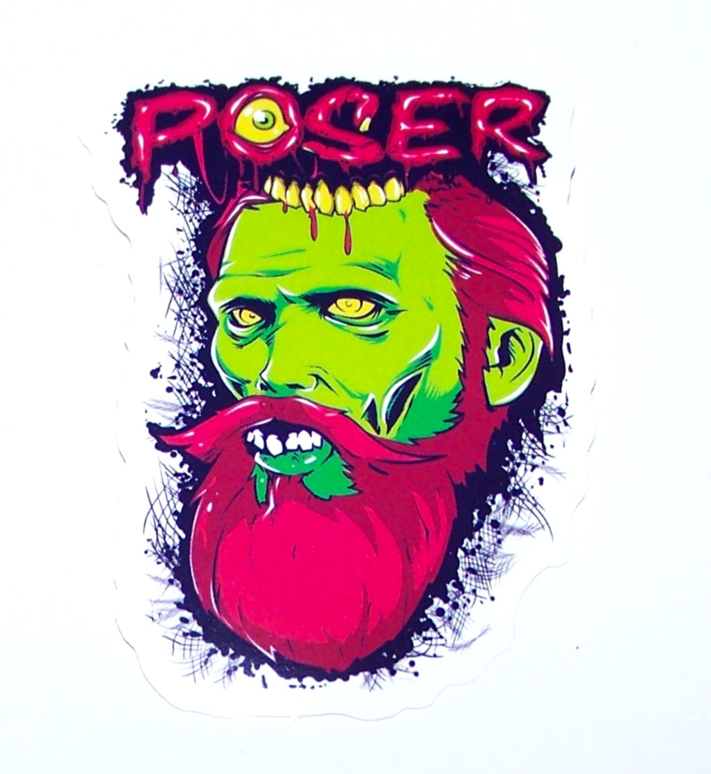 POSER Cut Sticker Decal Band Music Classic Rock Metal Nu Boarding Zombie Poser