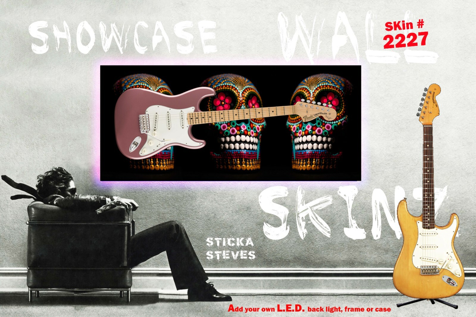 Guitar Skin Axe Wrap Re-skin – Shoes At The Gig 748