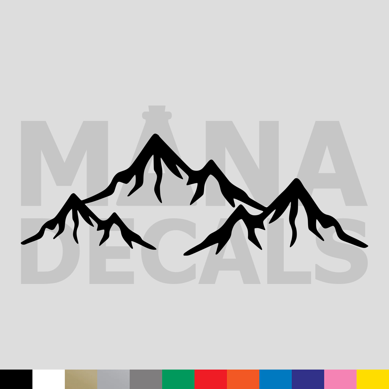 Mountain Range Vinyl Die Cut Decal Sticker – Scenery Hiking Travel Landscape