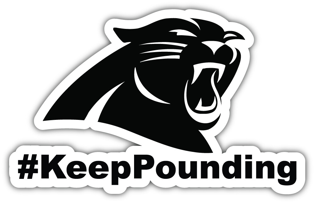 Carolina Panthers Keep Pounding NFL Sport Car Bumper Sticker Decal "SIZES"