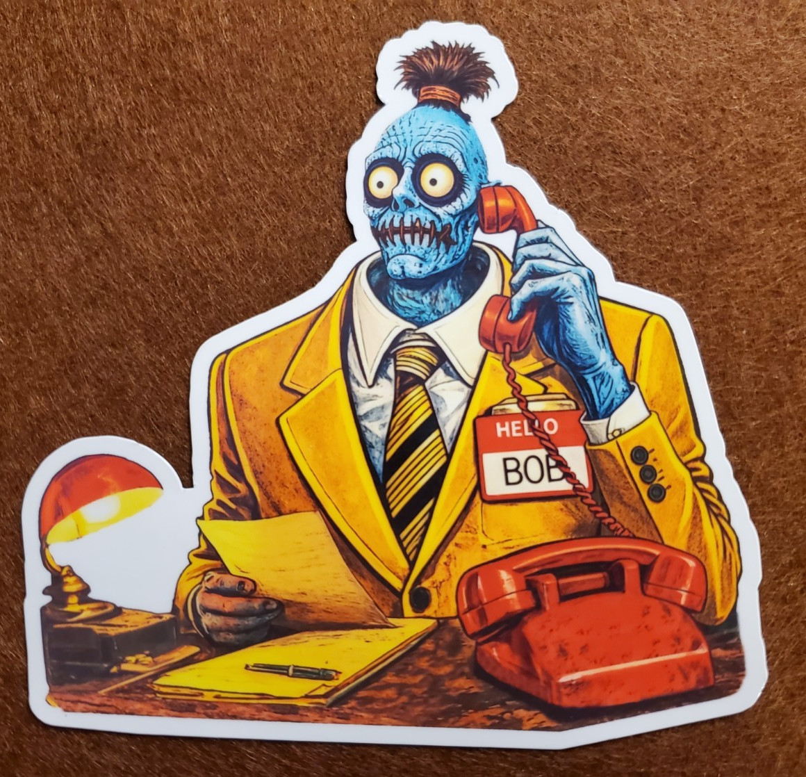 Beetlejuice Beetlejuice Bob at the office water resistant sticker, USA seller
