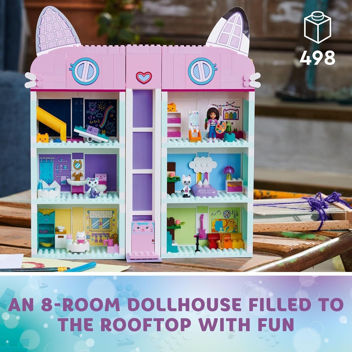 Gabby's Dollhouse Building Toy – Pretend Play Toy Figures & Playsets for Girls &