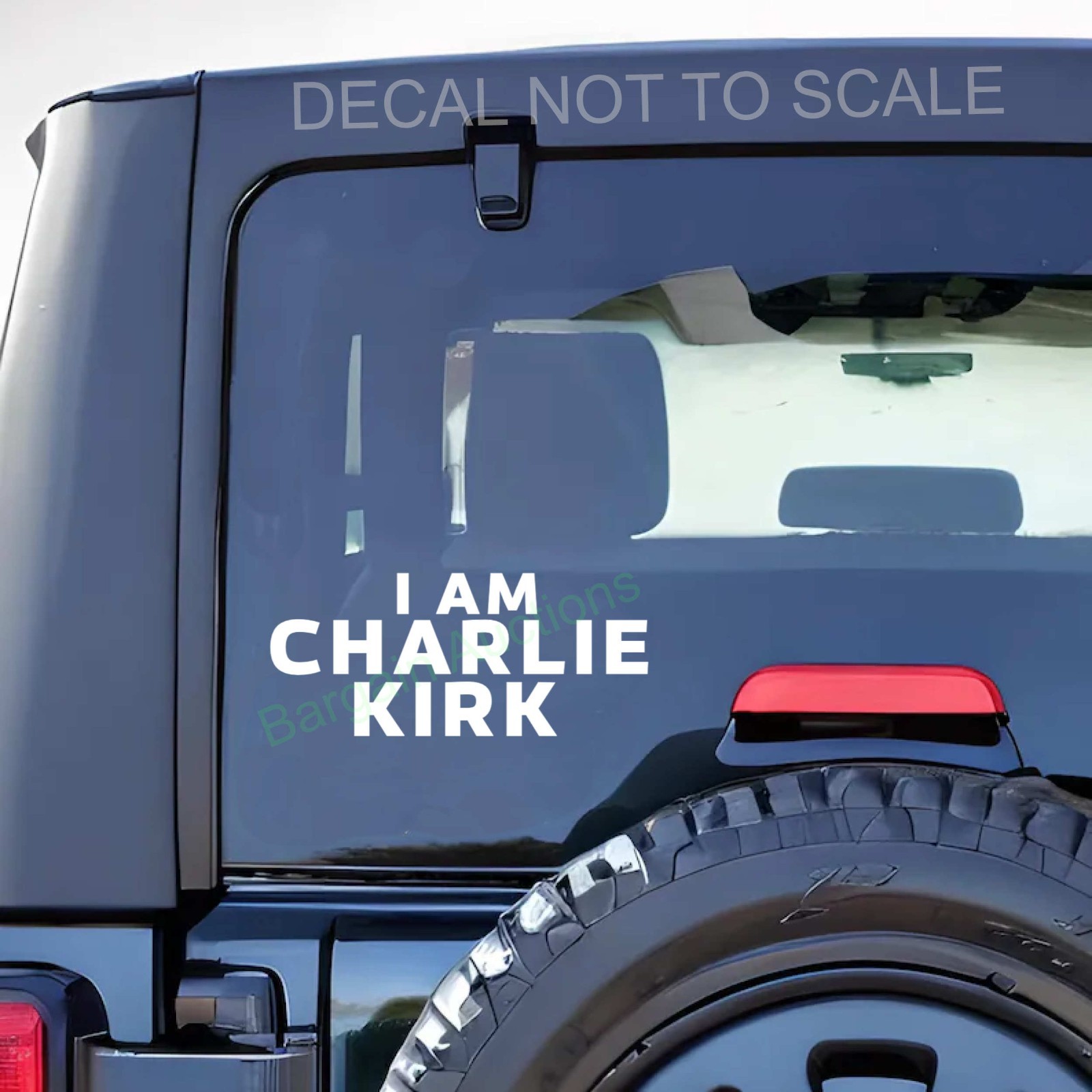 I Am Charlie Kirk Memorial Car Window Vinyl Decal Sticker