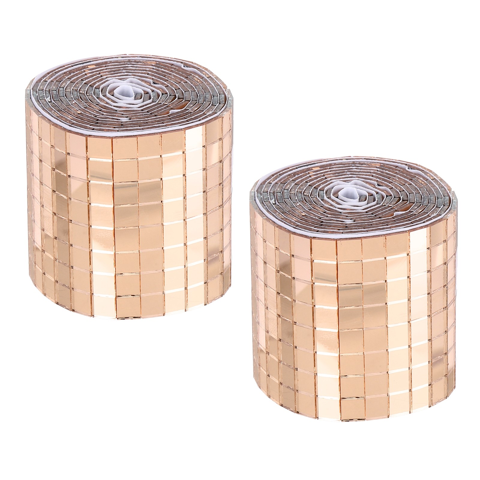 3200 Pieces Adhesive Mosaic Tiles 5 x 5 mm Disco Tiles Rose Gold 2 Pcs