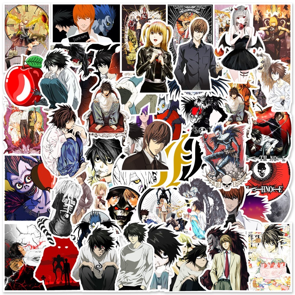 50 Pcs Stickers Death Note Anime Skateboard Luggage Phone Laptop Car Auto Vinyl