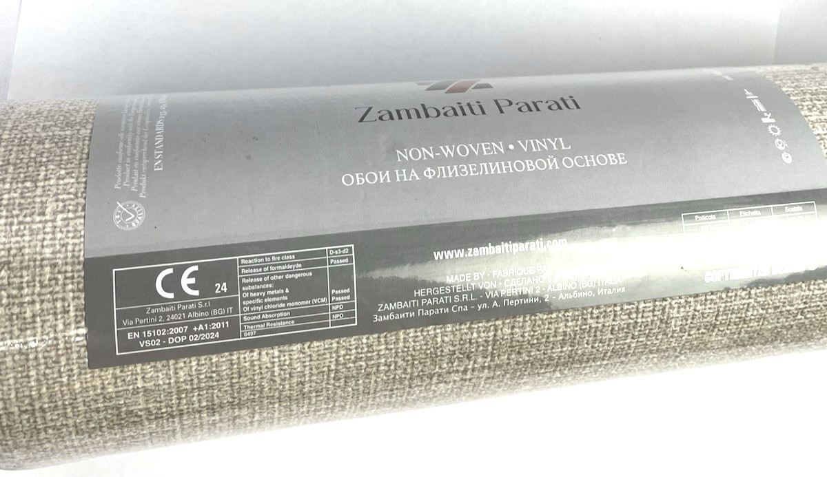 Zambaiti Parati Z57757 Plain Non Woven Faux Fabric Wallpaper