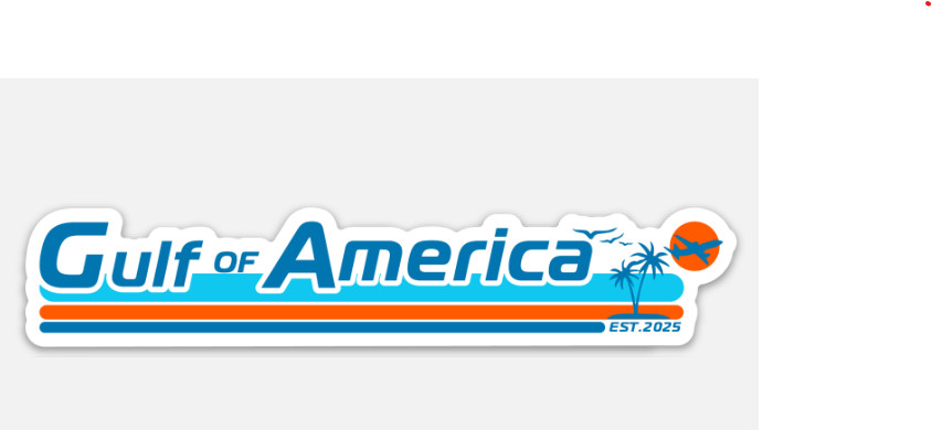10 Gulf of America Retro Sticker Decal USA 5" x 1" Waterproof 250 Trump