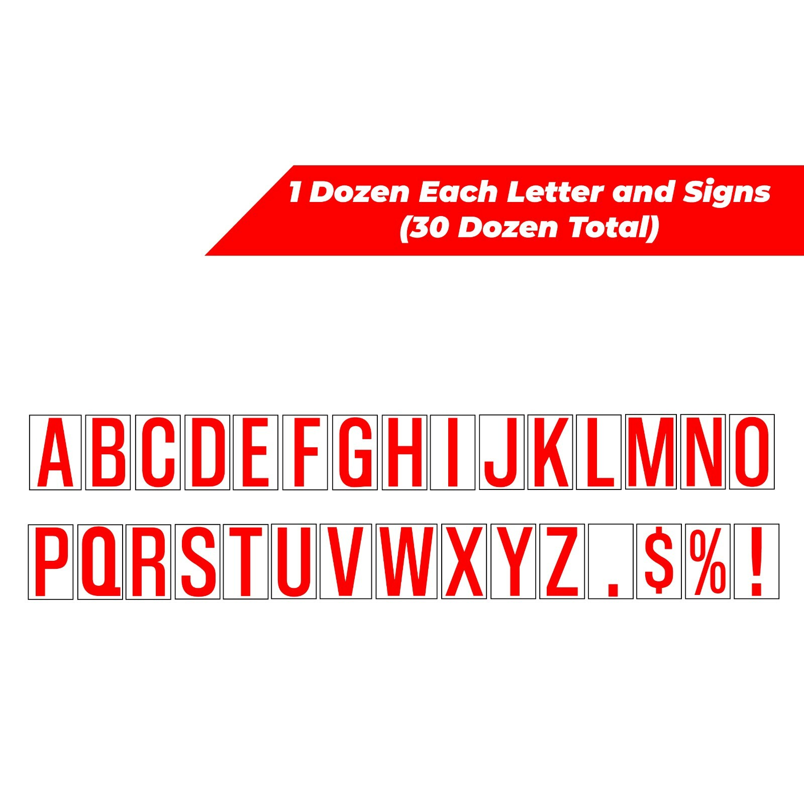 Adhesive Alphabet Letter Starter Kit, Vinyl Decal Set Includes 30 Dozen 5.5"