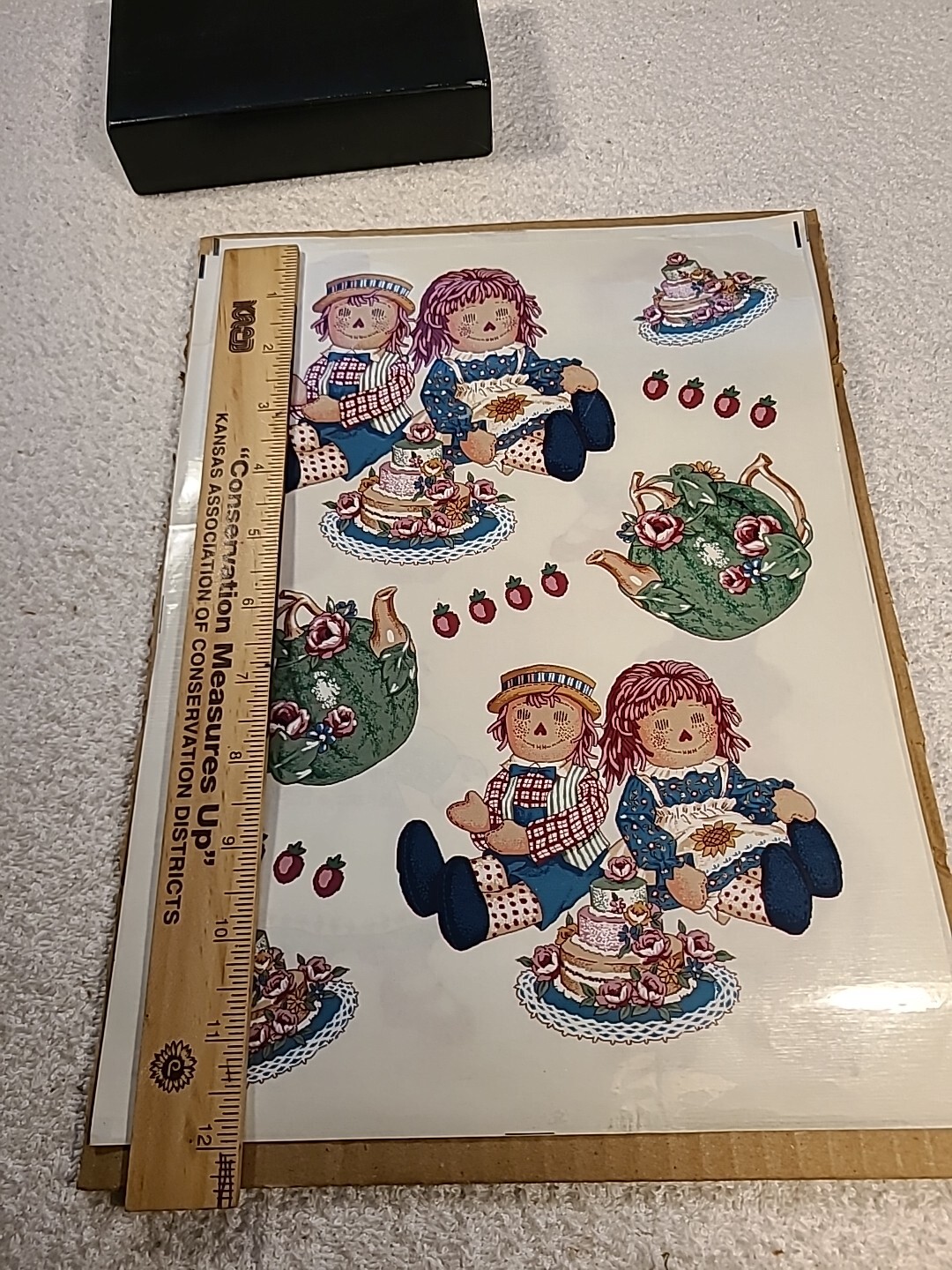 LOT OF 3 Springs Art Works Decorative Transfers Raggedy Ann & Andy