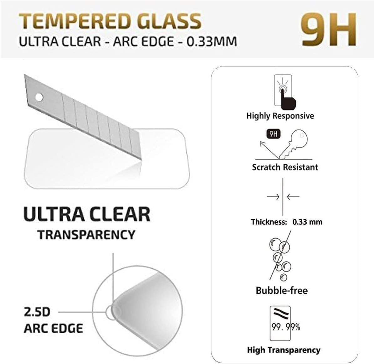 Samsung Galaxy S21 FE 5G Screen Protector Tempered Glass Bubble Free 3Pack