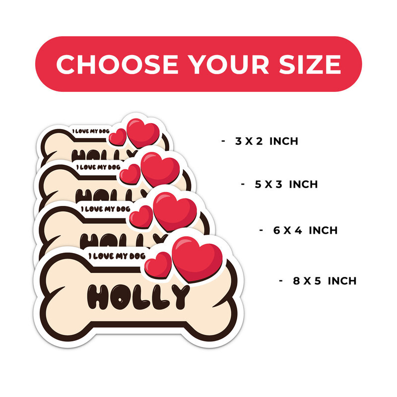 Holly Dog Name Vinyl Decal Waterproof Car Bumper Sticker