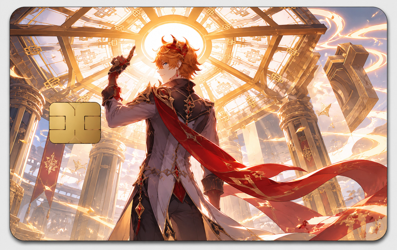 Golden Temple Scene Genshin Impact Childe Debit Card Credit Card Skin Sticker