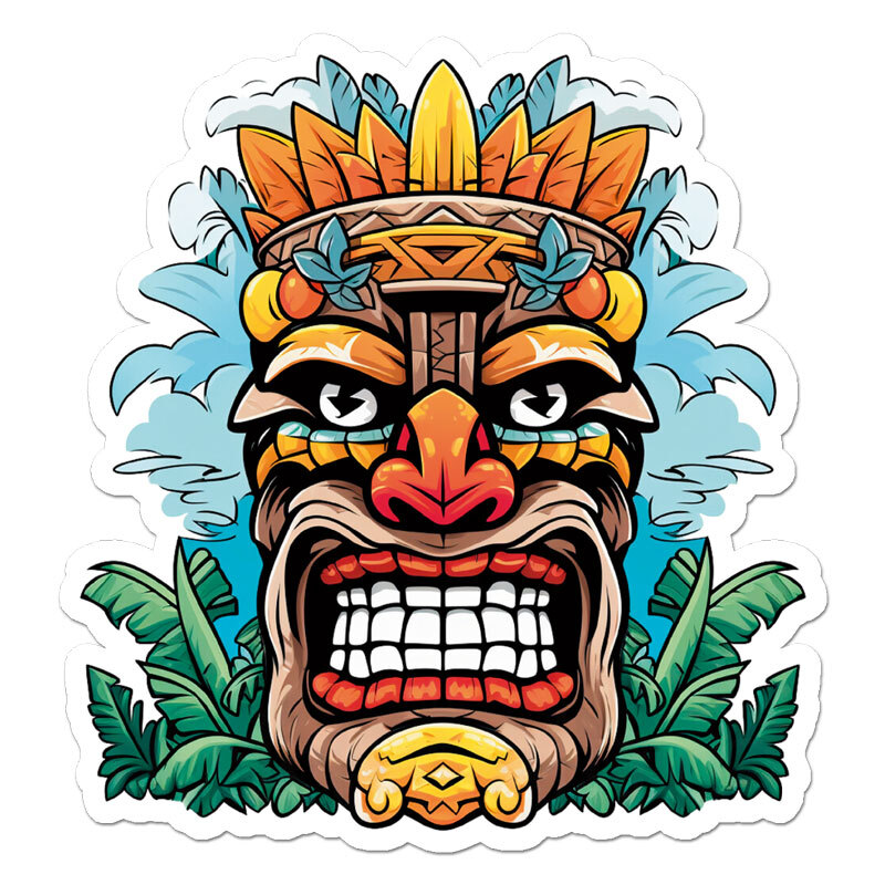 Tiki Idol, Vinyl Decal Sticker, Indoor Outdoor, 3 Sizes, #11780
