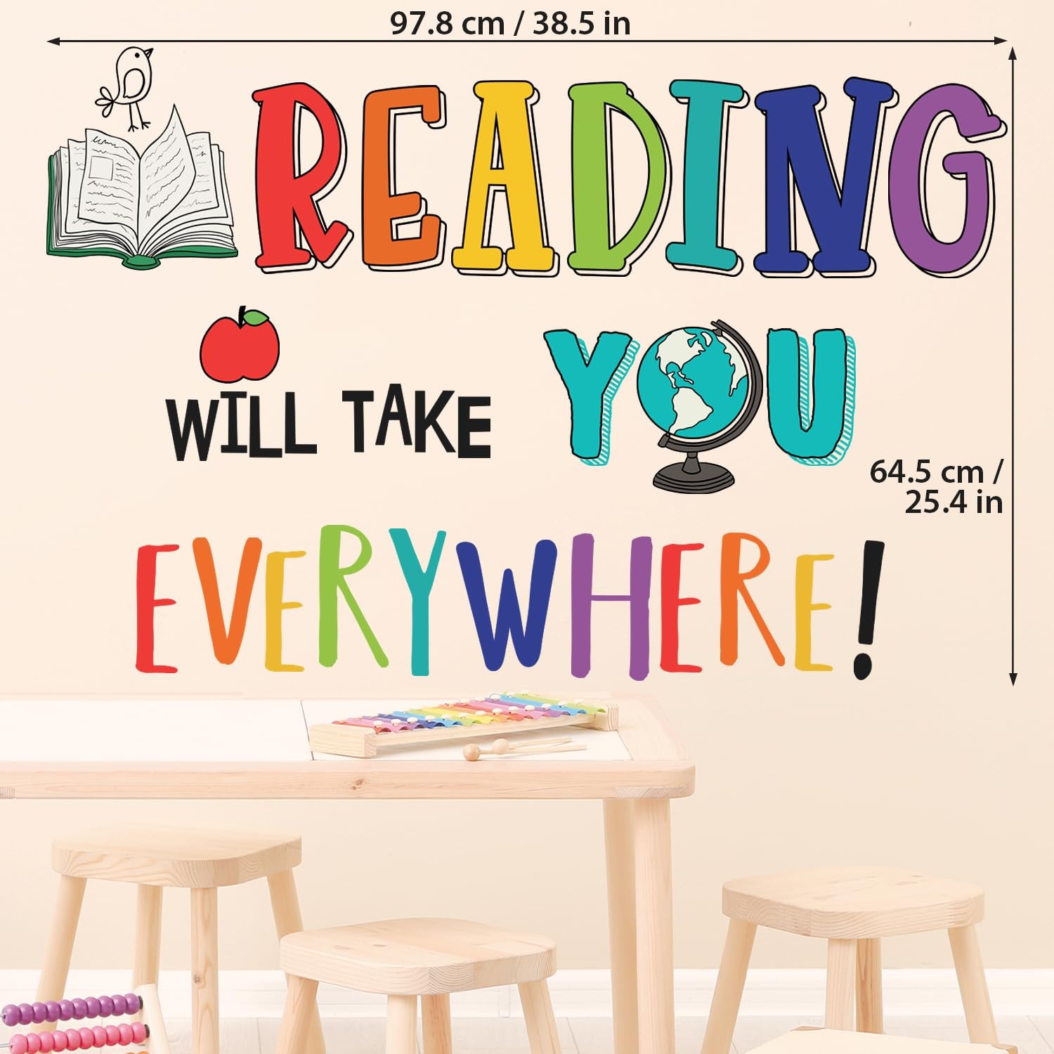Reading Corner Wall Decals – Inspirational Peel and Stick Removable Stickers …