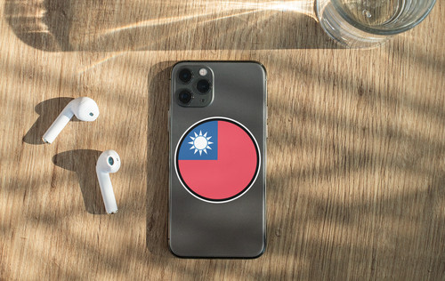 Taiwan Flag Circle Sticker Decal