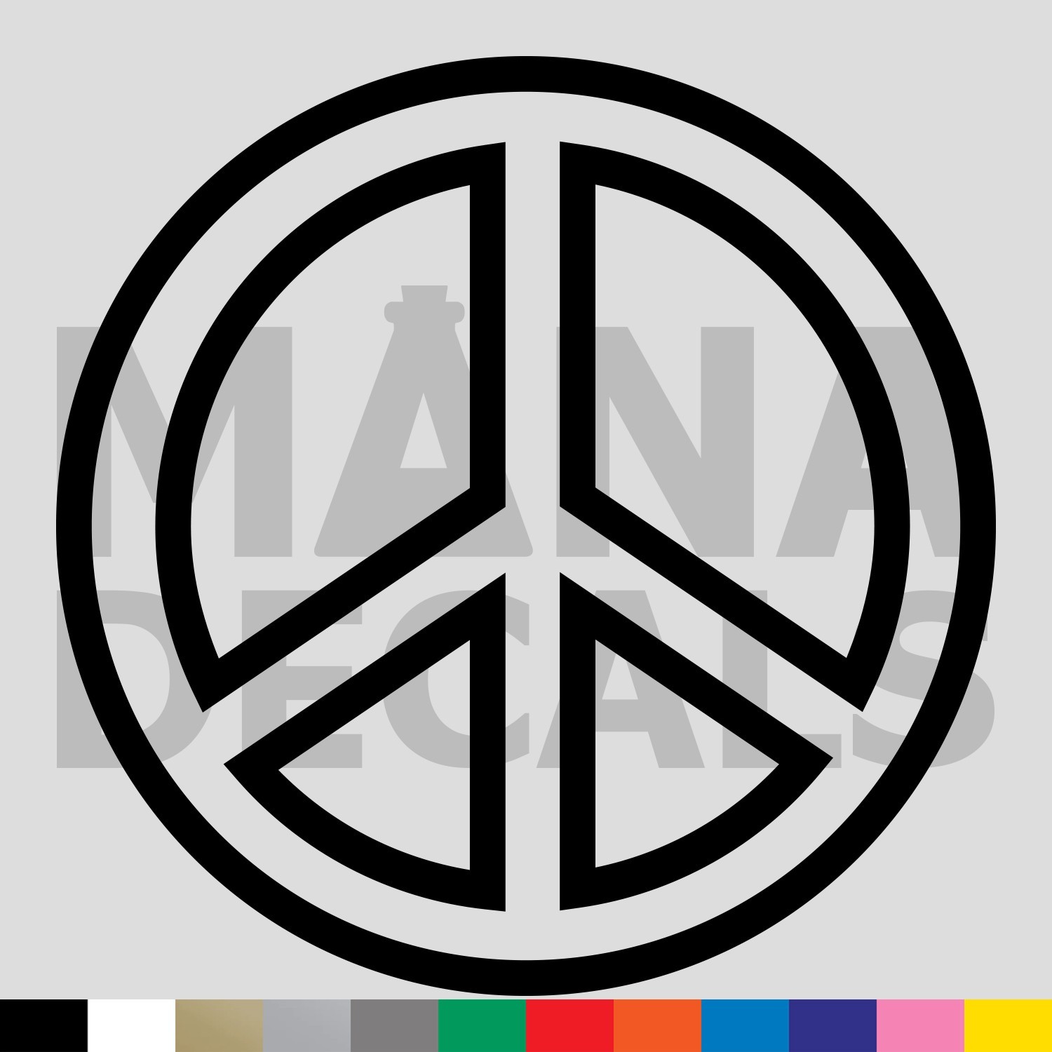 Peace Symbol Vinyl Die Cut Decal Sticker – Sign Outline Love Hippie