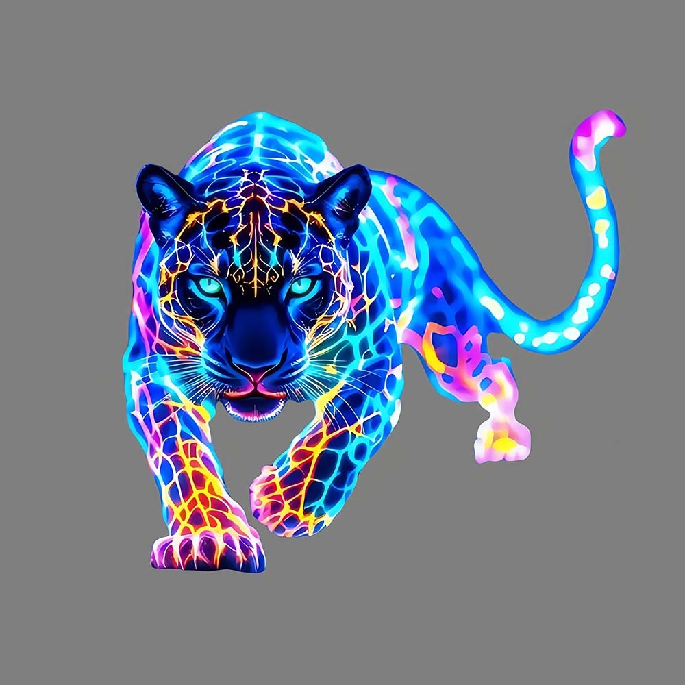 Vibrant Fade-Resistant Easy-To-Apply Vibrant Shining Leopard Print Vinyl Sticker