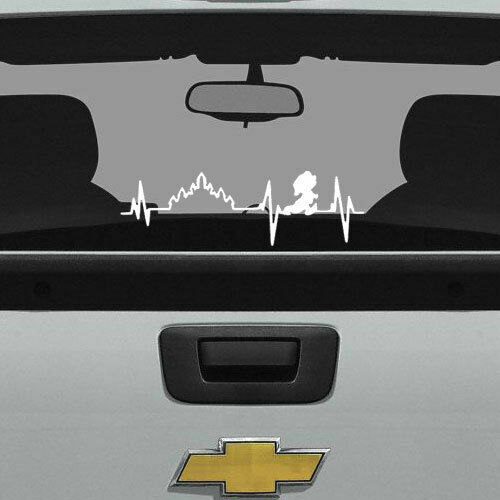 Dopey Heartbeat Lifeline Decal Sticker for Home Car Window Wall Door Laptop Mac
