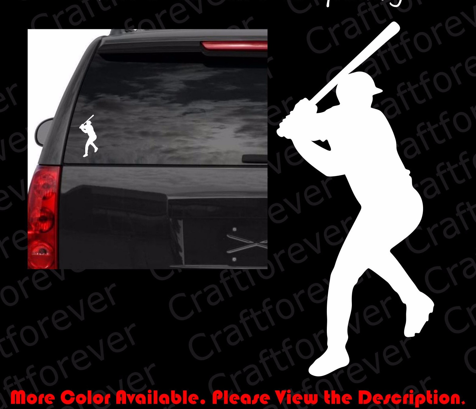 BASEBALL PLAYER SILHOUETTE MLB Car Window/Laptop/Vinyl Decal Sticker SP024
