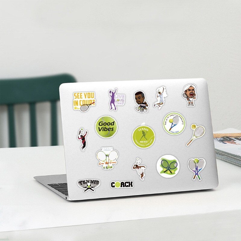 100Pcs Tennis Sticker for Adults Teens Girls Scrapbooking Water Bottles