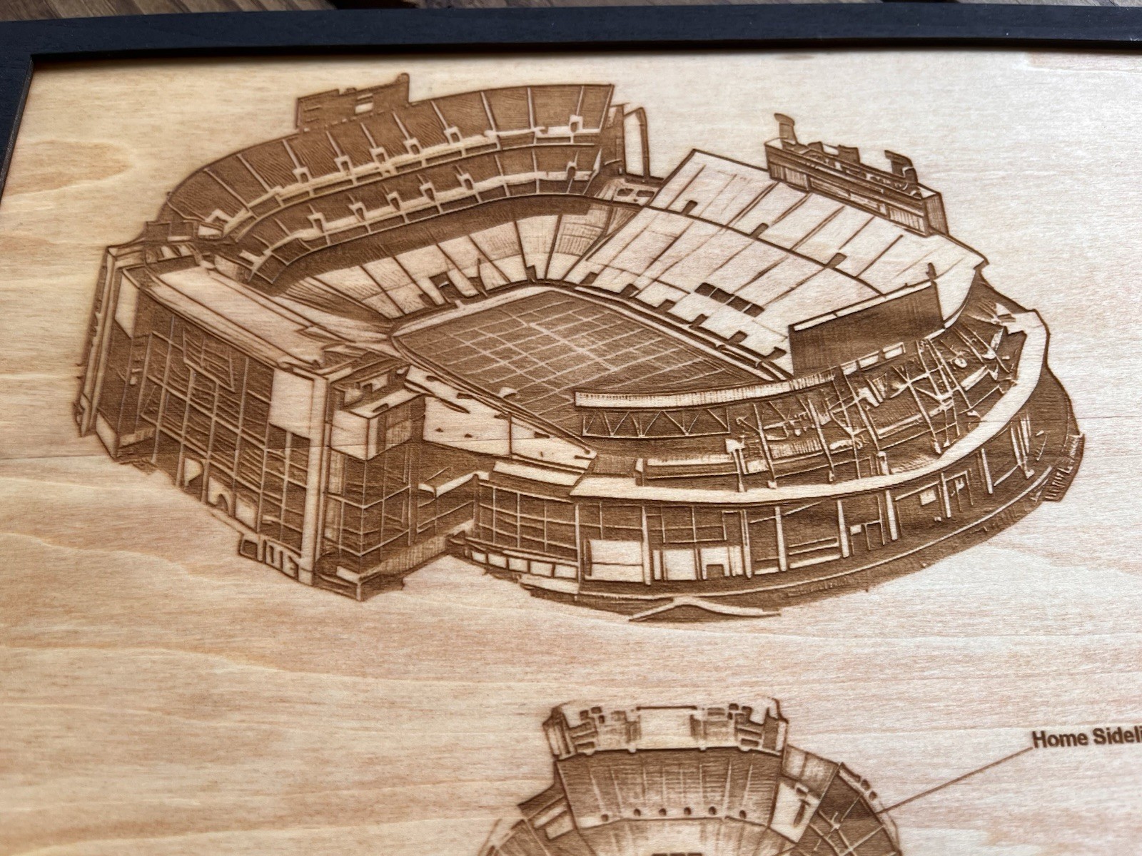 Beaver Stadium College Park, PA Wood Engraved Blueprint Wall Art