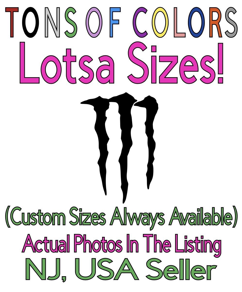 Monster Energy Die Cut Vinyl Decal 50+ Colors In Stock