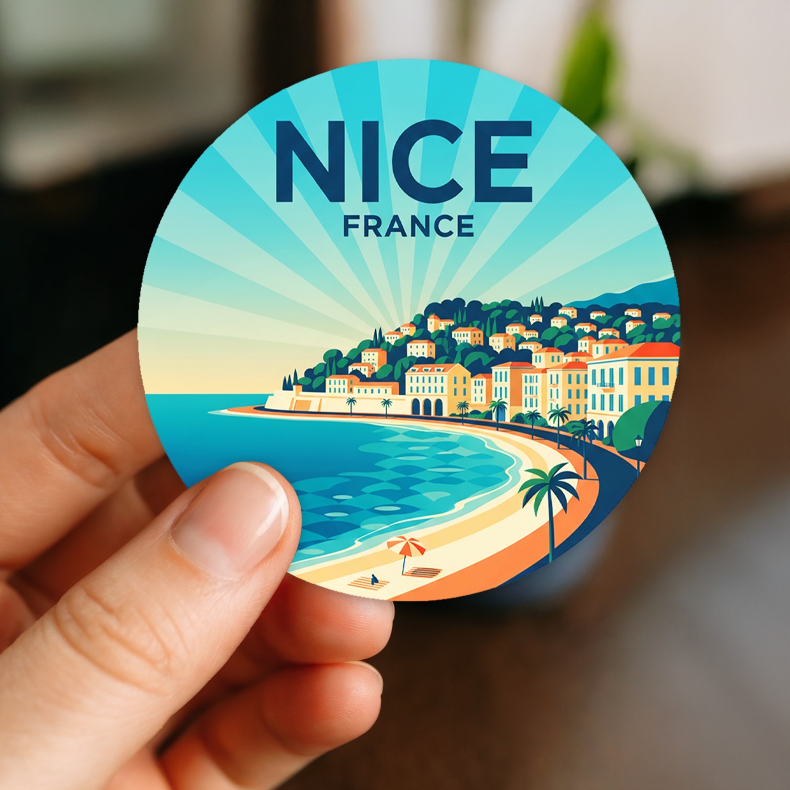 Nice France Vintage Travel Sticker Die Cut Waterproof Vinyl Laptop Decal