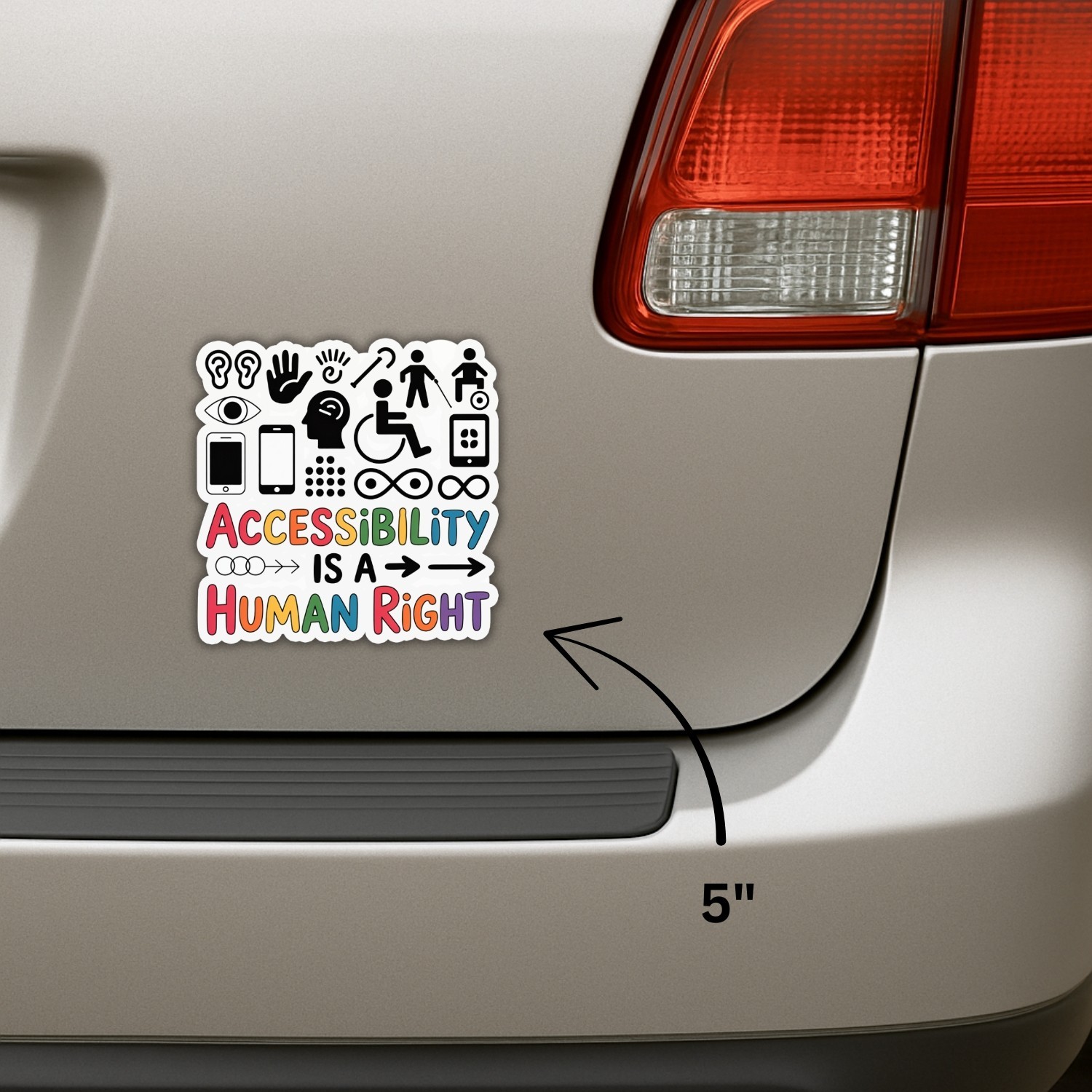 4Pcs Accessibility Is a Human Right Stickers – Disability Awareness Vinyl Decals