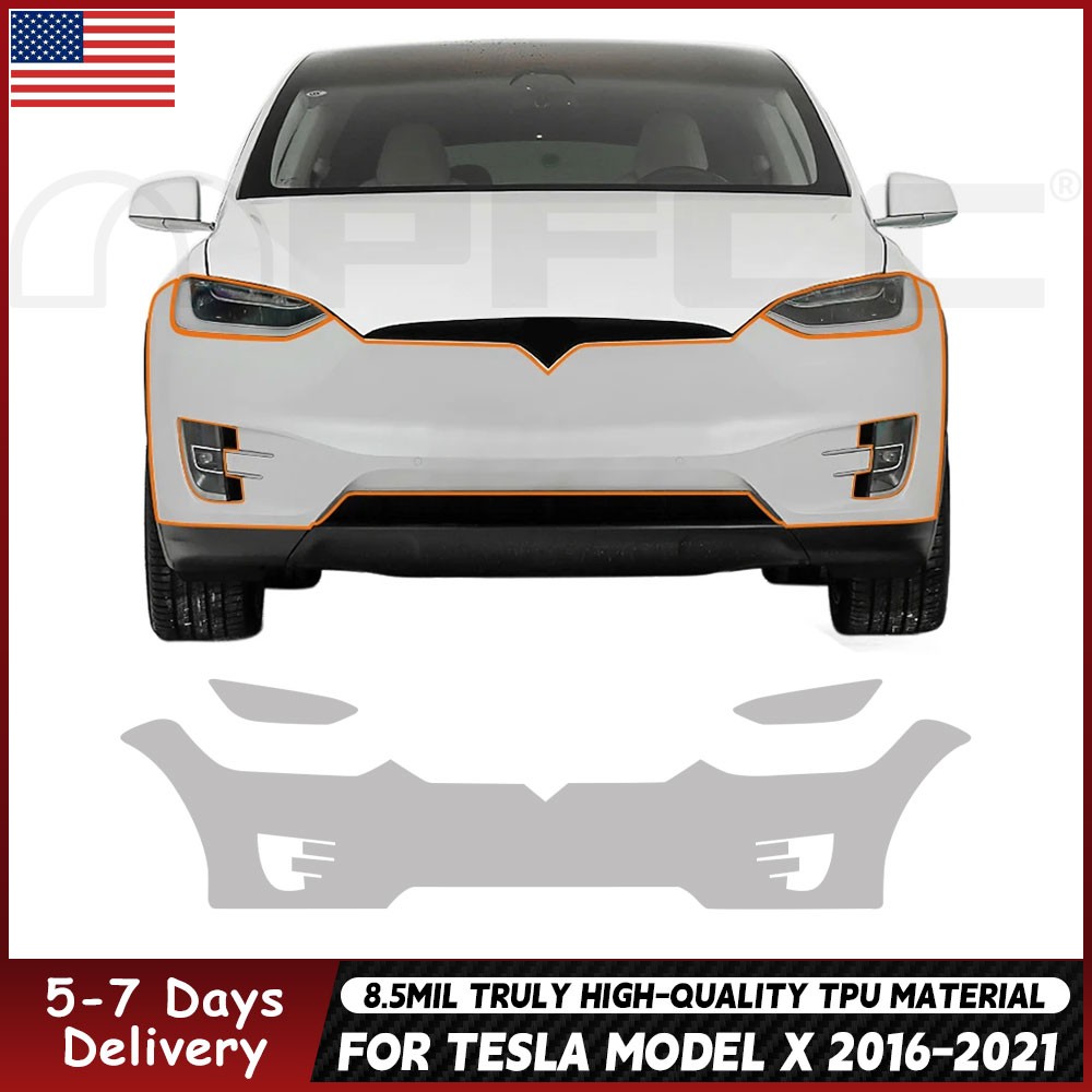 For Tesla Model X 2016-2021 PreCut Paint Protection Film Clear Bra PPF Kit