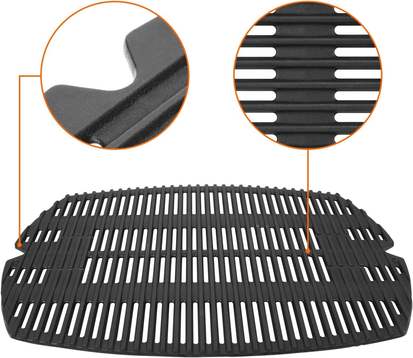 Cast Iron Grill Grate & Burner Replacement for Weber Q200 Q220 Q2000 Q2200