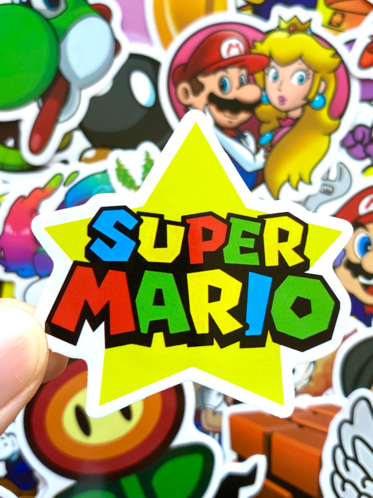 5-50 pcs Super Mario Stickers, Yoshi Luigi Mario Bros Gamer Phone Laptop Decals