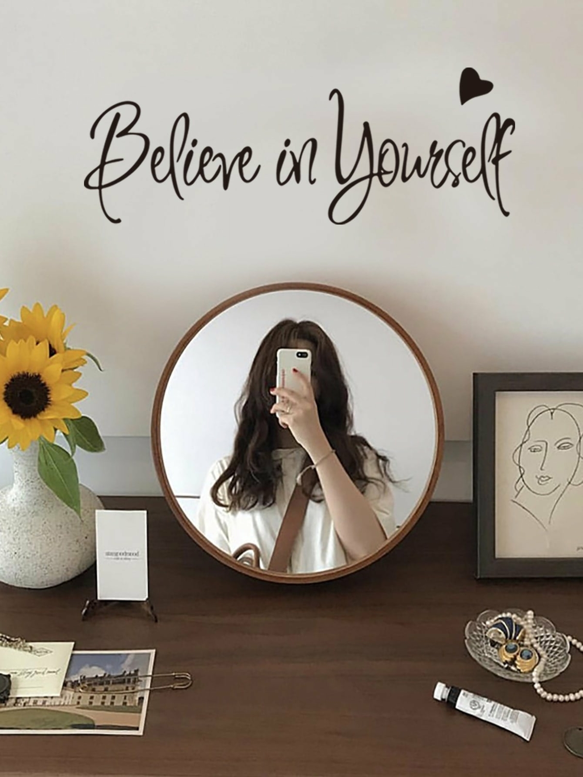 Slogan Graphic Wall Sticker Removable Peel and Stick Decal Vinyl Decor