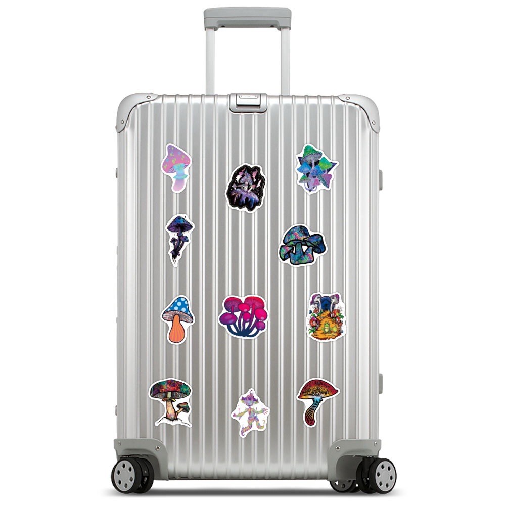 20 Random Psychedelic Mushroom Stickers Trippy Art Laptop Decals Free Shipping!