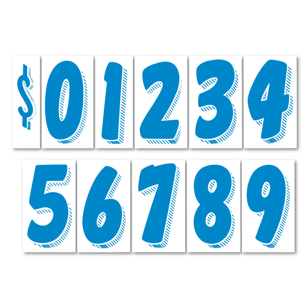 Car Dealer Windshield Stickers 13 Dozen Pricing Numbers 7.5 Inch Dealership Tags