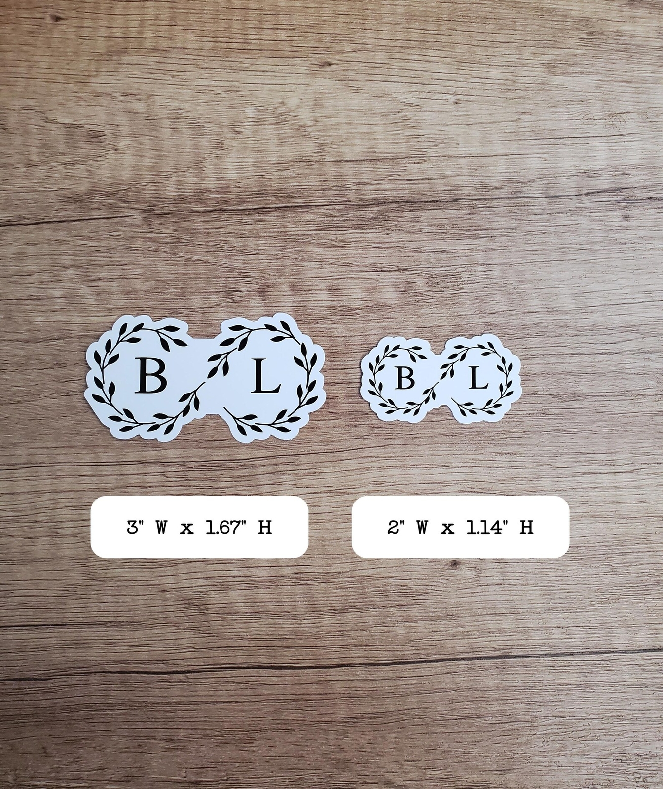 Custom Monogram Sticker | Contour Cut, Glossy Vinyl