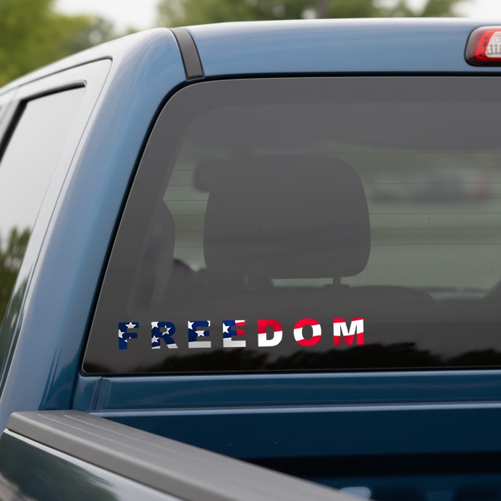 FREEDOM Patriotism Vinyl Decal Sticker – Die Cut Waterproof – Charlie Kirk USA