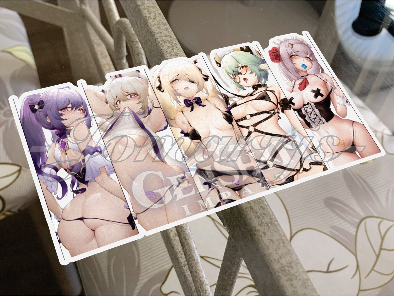 Genshin Impact Anime Sexy Group Custom Sticker Decal Art Car Laptop lewd manga