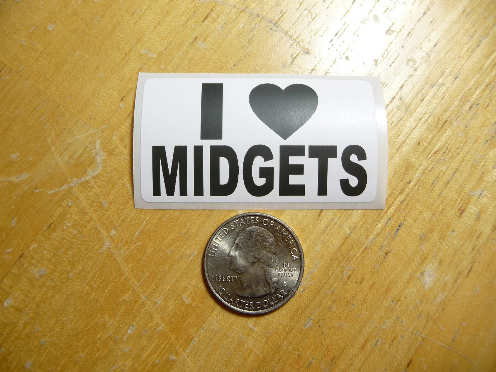 I LOVE MIDGETS STICKER DECAL 1 – 50 BULK PACK FUNNY JOKE PRANK SUPPORT