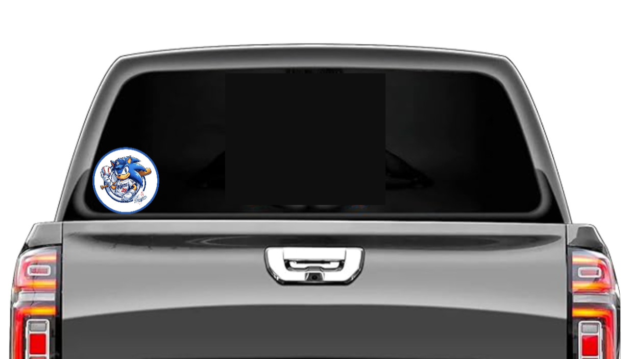 Los Angeles Dodgers (Sonic) 4" Vinyl Decal Handmade Auto Cooler Laptop Tool Box