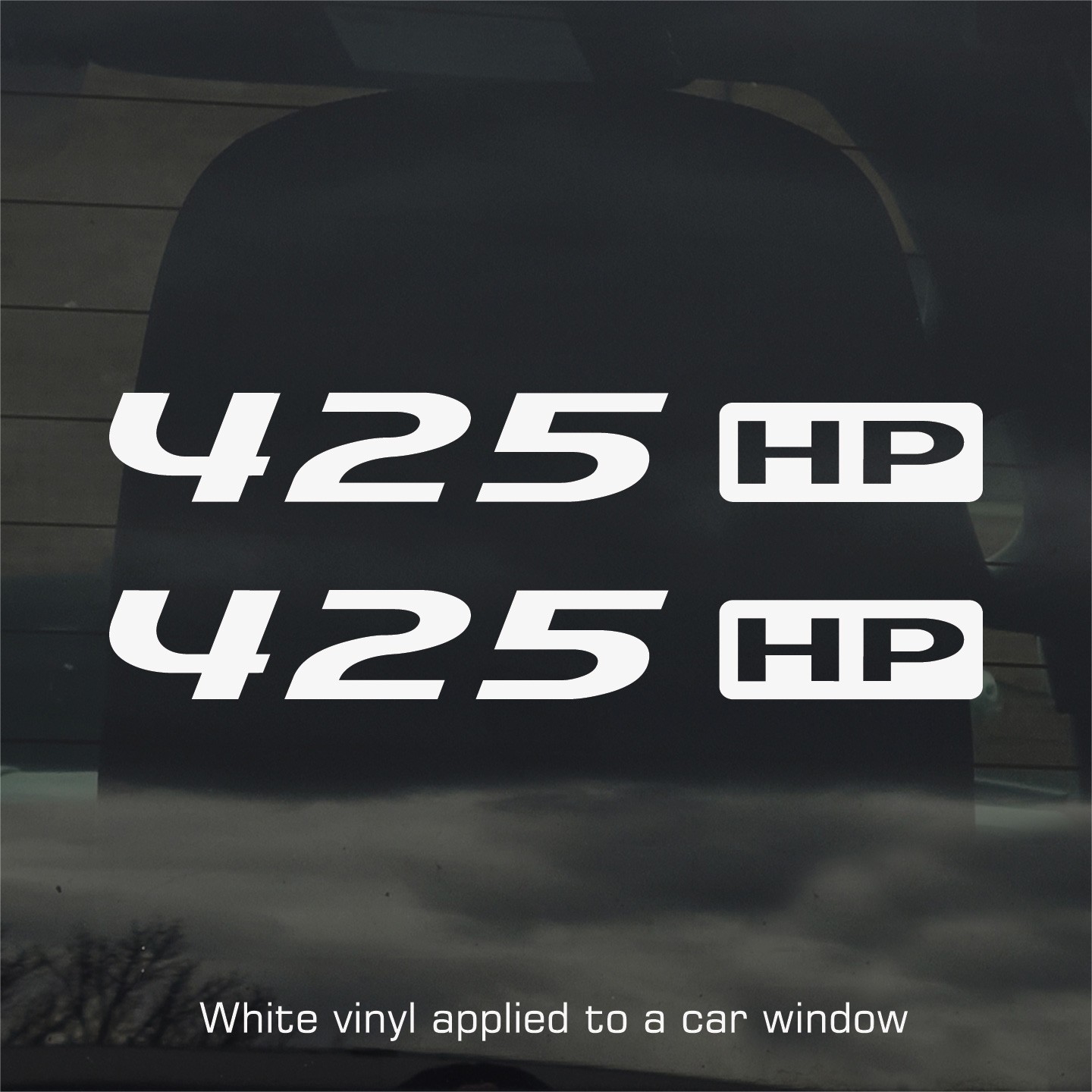 425 HP / HORSEPOWER VINYL DECAL / STICKER PAIR