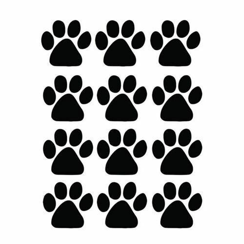 12 Dog Cat Animal Paw Print Decals vinyl wall decals stickers home window door