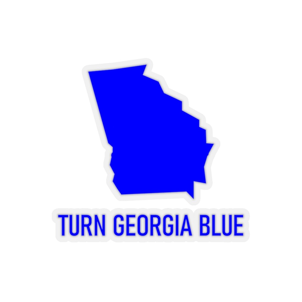 Turn Georgia Blue Sticker