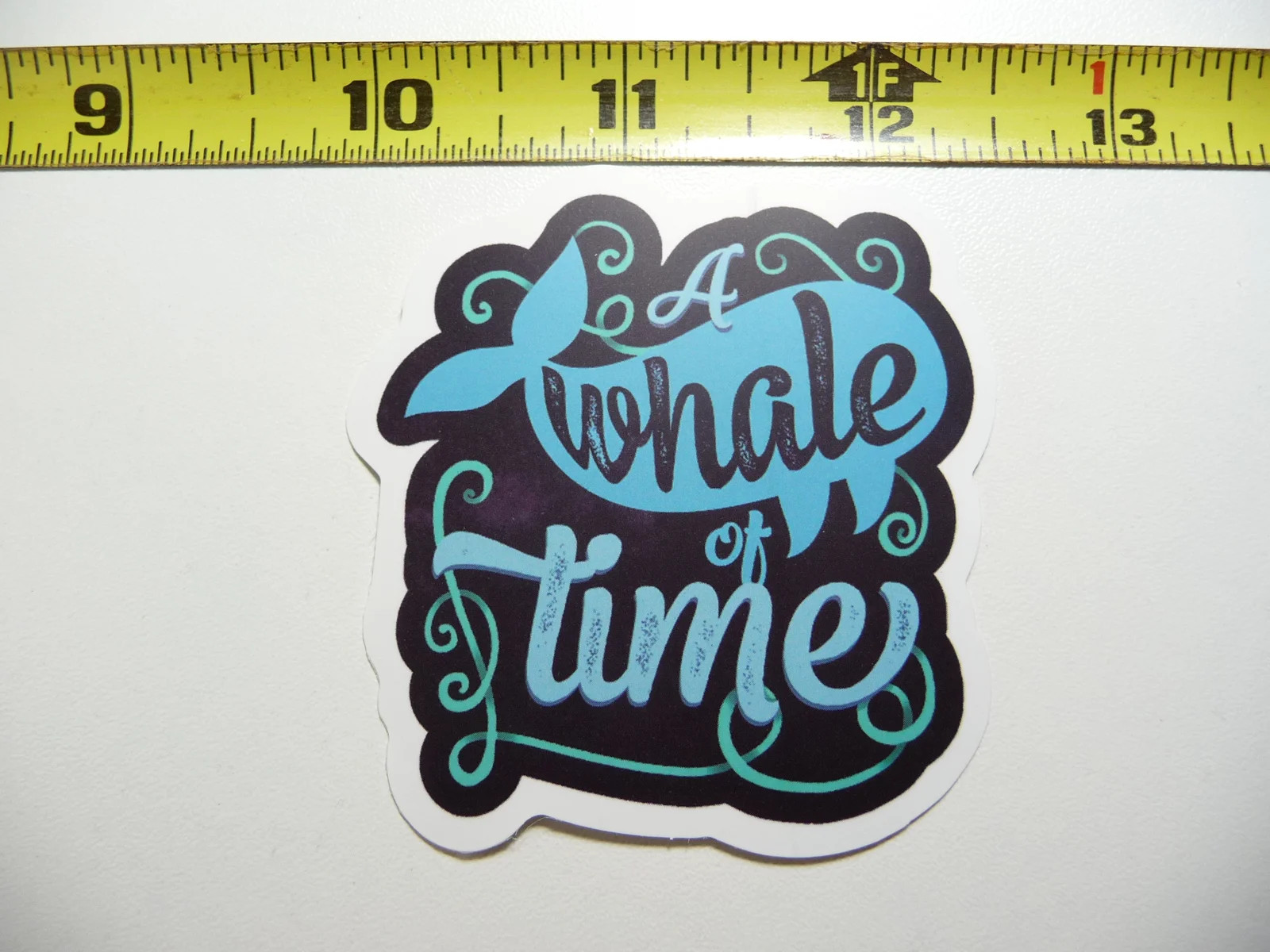 FISHING WHALE OF TIME SMALL STICKER DECAL SPORT LAKE RIVER OCEAN FUNNY