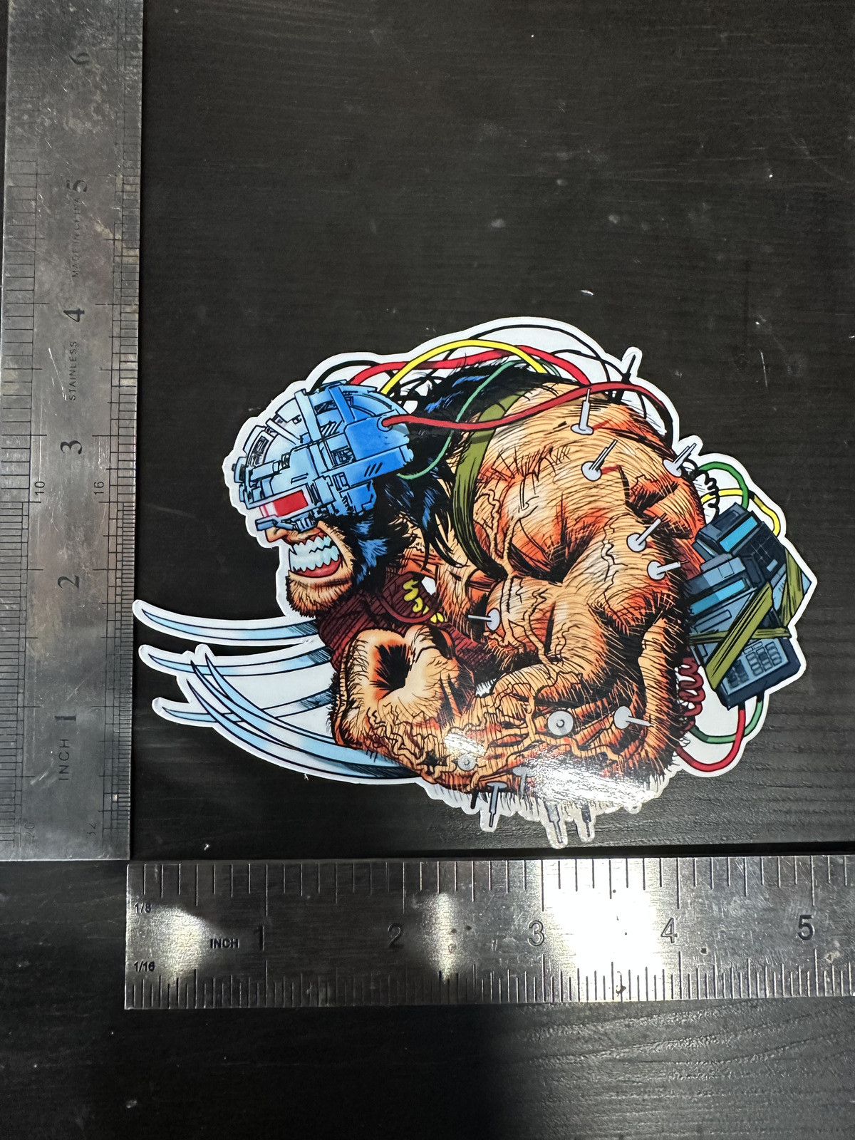 WOLVERINE VINYL WATERPROOF STICKERS WEAPON X BLUE SUIT BROWN SUIT