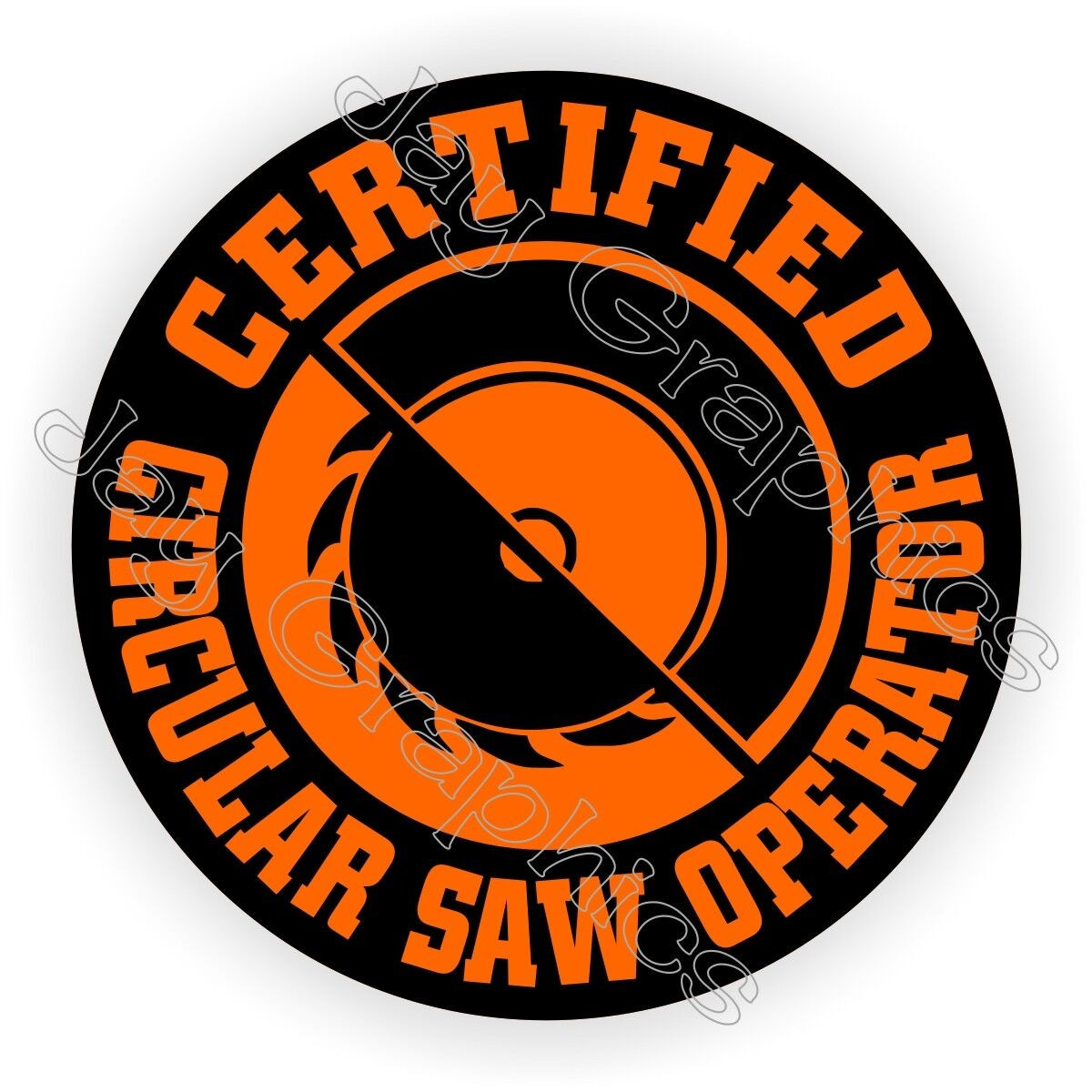 Certified Circular Saw Operator Sticker Decal