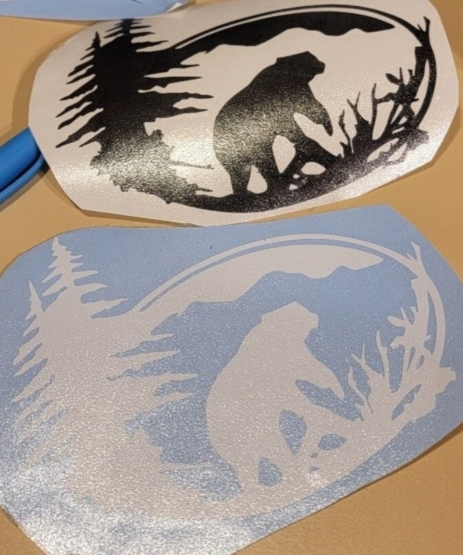 Bear Vinyl Decals Your Choice of pattern & color