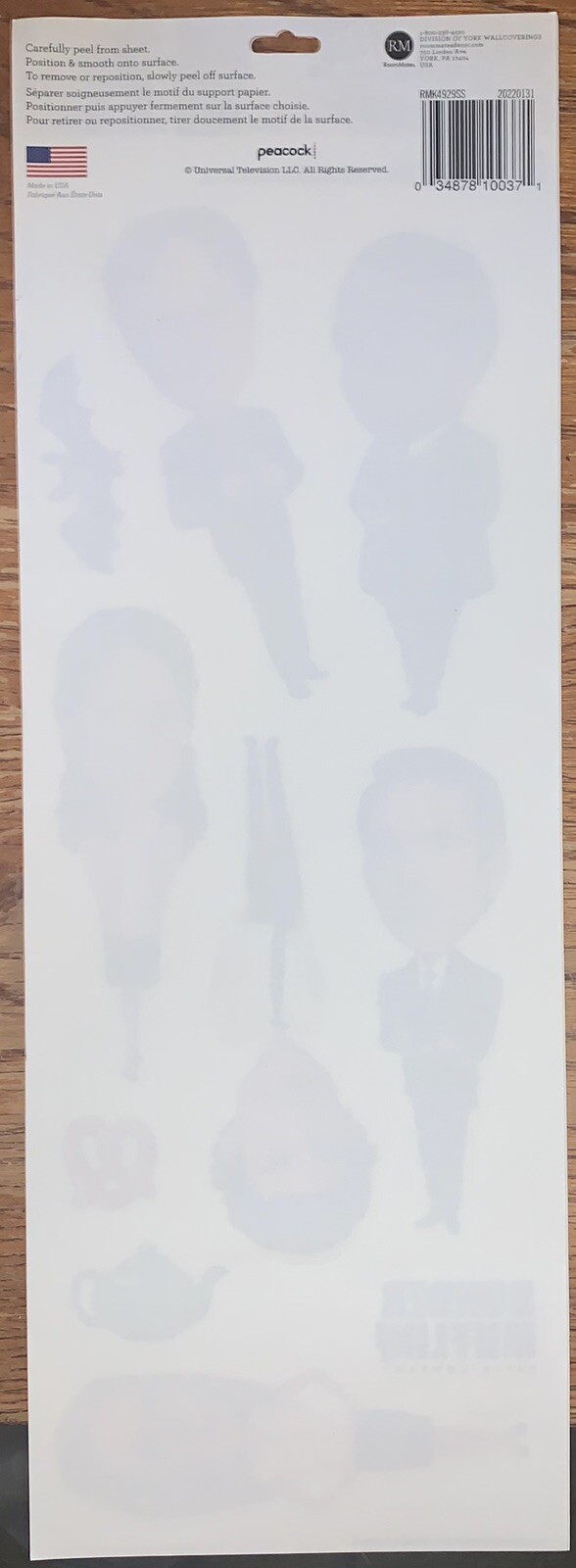 THE OFFICE 10 Wall Decals Removable & Repositional Stickers Made in USA! NEW