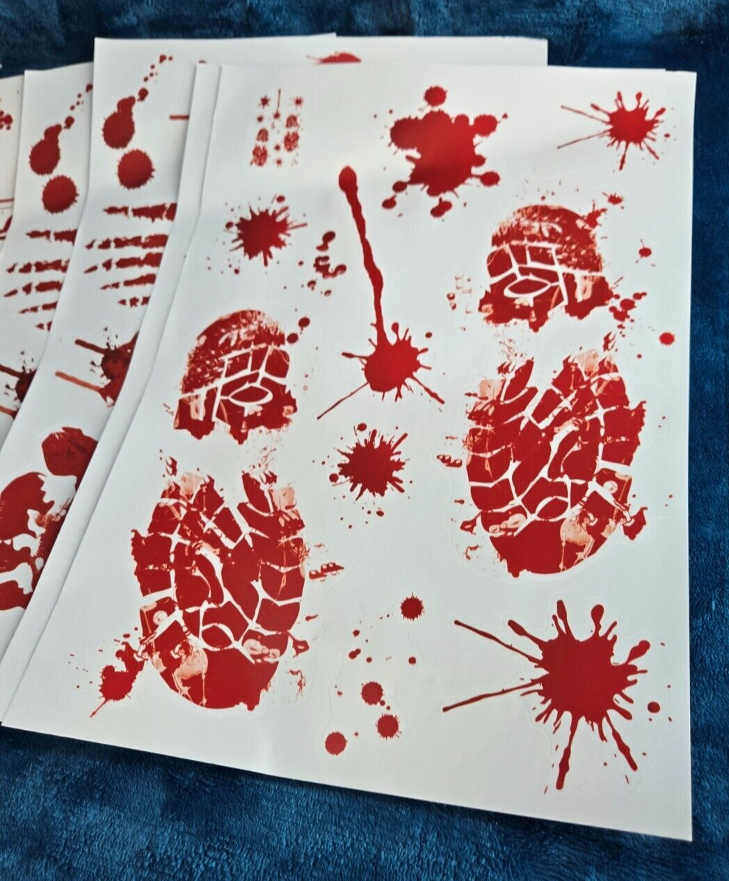 Halloween stickers Bloody Footprints Floor Clings Bloody party Decorations