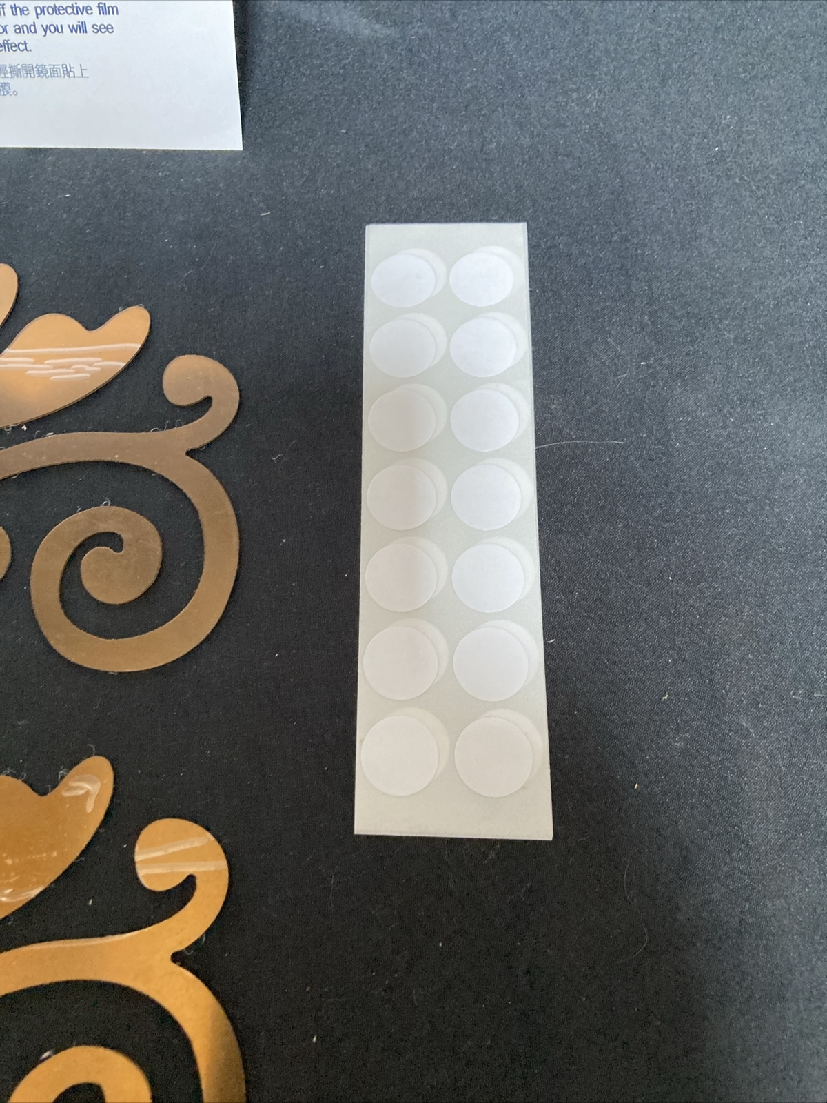 NEW 4 pc 6” Bronze Mirrored 3D Scroll Metallic Wall Cabinet Acrylic Stickers Set