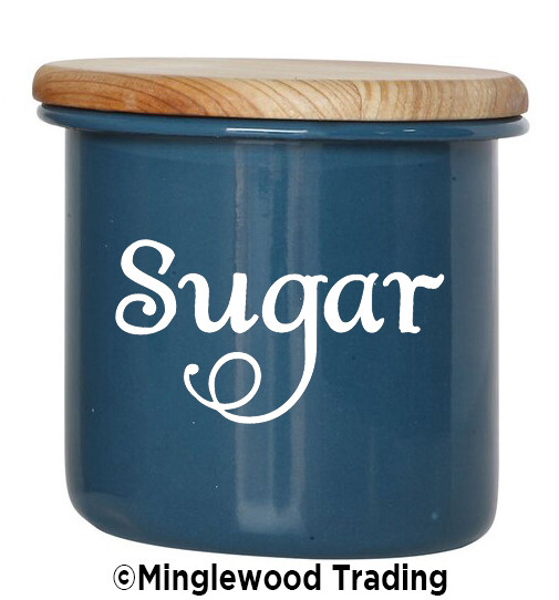 SUGAR Vinyl Sticker – Kitchen Organization Label – Die Cut Decal – Swash